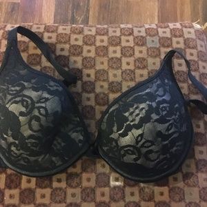 lace pushup bra, black lightly worn